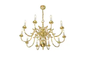 Amsterdam 10 armed chandelier big - LED handmade brass chandelier