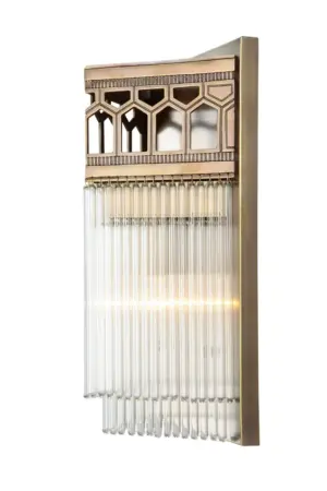Berlin wall light II. - LED handmade brass wall light