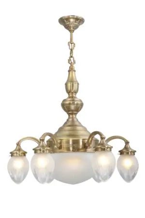 Bratislava 6 armed chandelier - LED handmade brass chandelier