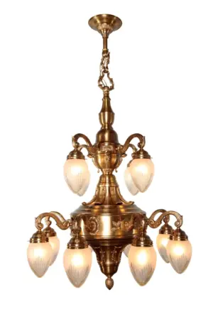 Budapest 12 armed chandelier - LED handmade brass chandelier