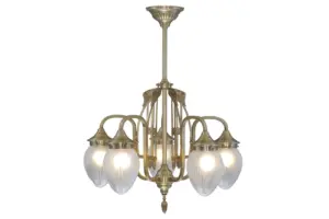Cologne 5 armed chandelier - LED handmade brass chandelier