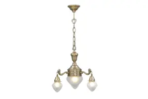 Eger 3 armed chandelier I. - LED handmade brass chandelier