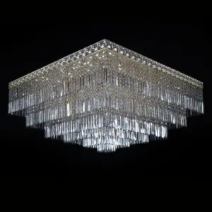 Elegant square M - LED handmade brass pendant