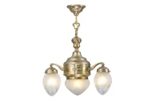 Esztergom 3 armed chandelier II. - LED handmade brass chandelier