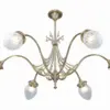 Genoa 6 armed Chandelier - LED handmade brass chandelier - Image 3