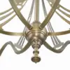 Genoa 6 armed Chandelier - LED handmade brass chandelier - Image 4