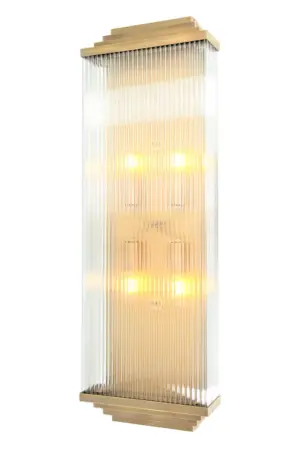 Hamburg wall light VII. - LED handmade brass wall light