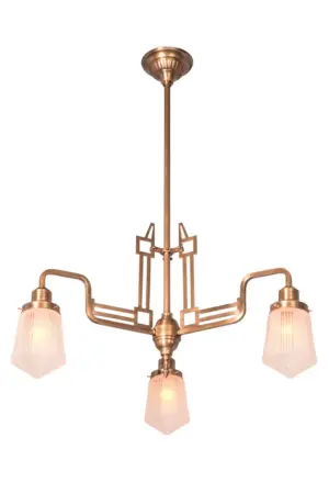 Hoffmann 3 armed chandelier - LED handmade brass chandelier