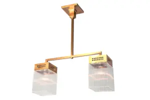 Hoffmann pendant I. - LED handmade brass pendant