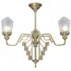 Linz 3 armed Chandelier II. - LED handmade brass chandelier - Image 2