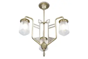 Luzern 3 armed chandelier - LED handmade brass chandelier