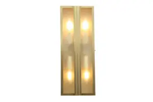Midi Box wall light - LED handmade brass wall light