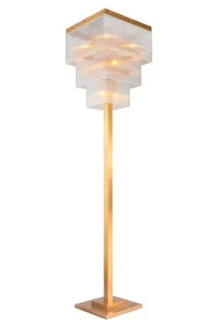 Monaco floor lamp - LED handmade brass floor lamp