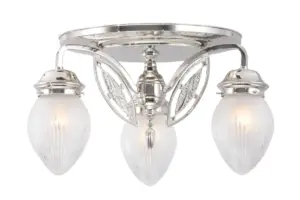 Pannon 3 armed ceiling fitting - LED handmade brass ceiling lamp