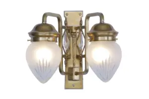 Pannon wall light II. - LED handmade brass wall light