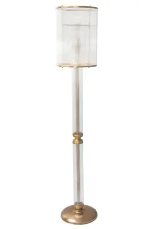 Petitot floor lamp I - LED handmade brass floor lamp