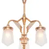 Prague 3 armed chandelier II. - LED handmade brass chandelier