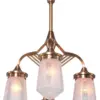 Prague 3 armed chandelier II. - LED handmade brass chandelier - Image 2