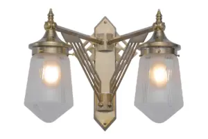 Prague wall light III. - LED handmade brass wall light