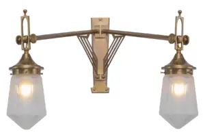 Prague wall light VII. - LED handmade brass wall light