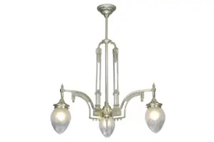 Rome 3 armed chandelier - LED handmade brass chandelier