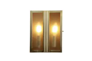 Small Box wall light - LED handmade brass wall light
