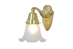 Solo B wall light I. - LED handmade brass wall light