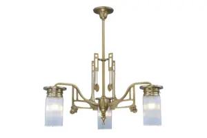 Stuttgart 3 armed chandelier - LED handmade brass chandelier
