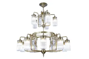 Triest 15 armed chandelier - LED handmade brass chandelier
