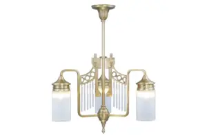 Triest 3 armed chandelier - LED handmade brass chandelier