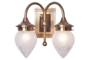 Tyrol wall light II. - LED handmade brass wall light