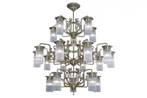 Venice 20 armed chandelier - LED handmade brass chandelier