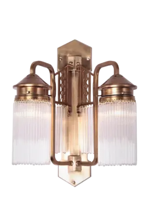 Berlin wall light V. - LED handmade brass wall light