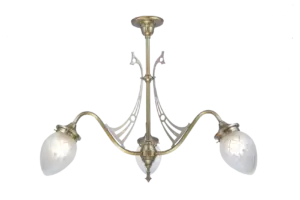 Genoa 3 armed chandelier - LED handmade brass chandelier
