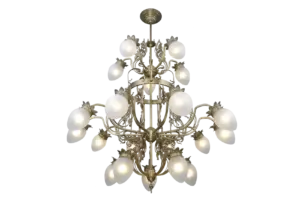Lyon 20 armed chandelier - LED handmade brass chandelier