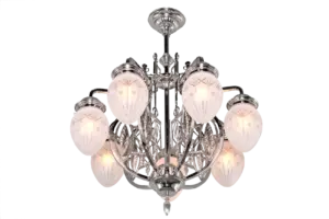 Pannon 7 armed chandelier - LED handmade brass chandelier