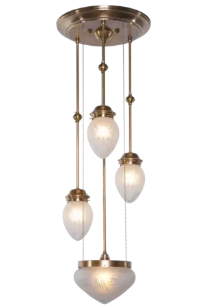 Pannon pendant III. - LED handmade brass pendant