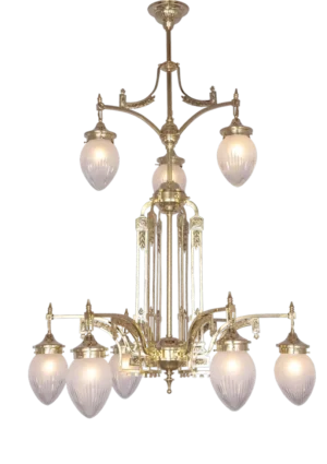 Rome 9 armed chandelier - LED handmade brass chandelier