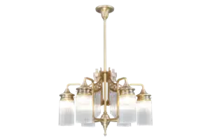 Triest 6 armed chandelier - LED handmade brass chandelier