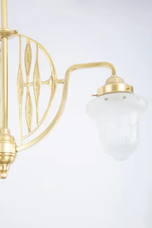 Matt brass art nouveau chandelier 284