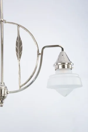 Three bulb nickel plated chandelier 292