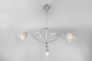 Original and restored art nouveau chandelier from the 1910's 10