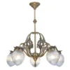 Art nouveau chandelier with 5 arms 241