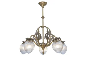 Art nouveau chandelier with 5 arms 241