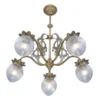 Art nouveau chandelier with 5 arms 241 - Image 2