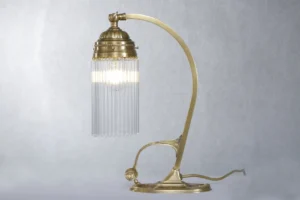 Art nouveau table lamp with crystal tubes 60