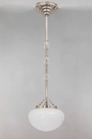 Bauhaus pendant with original opal glass shade 25