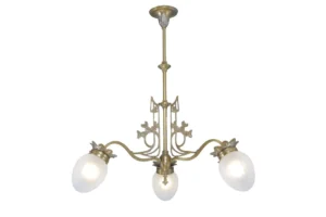 Art nouveau 3 armed chandelier 183
