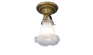 Ceiling fitting with bell-like glass shade 145