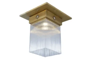 Square shaped flush mount with crystal tubes 179